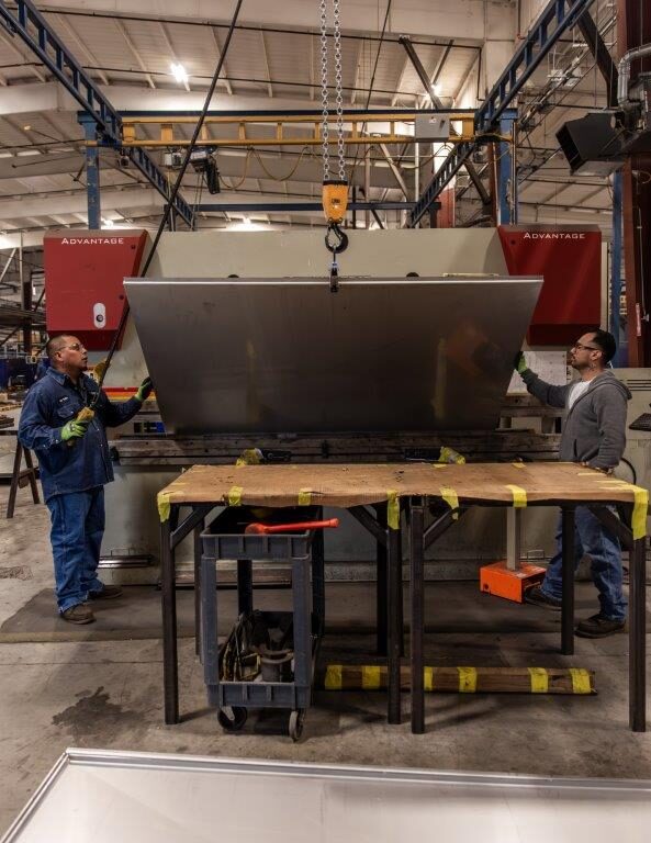 Press brake operators forming steel