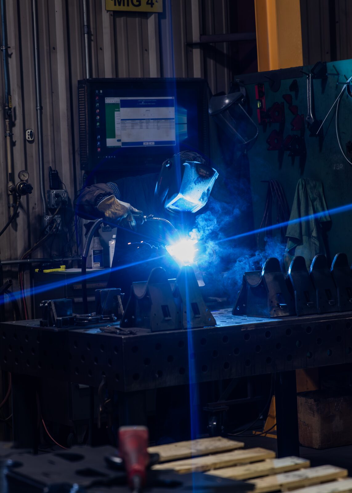 MIG welding bay