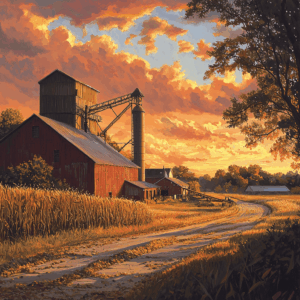 screw conveyor on old farm